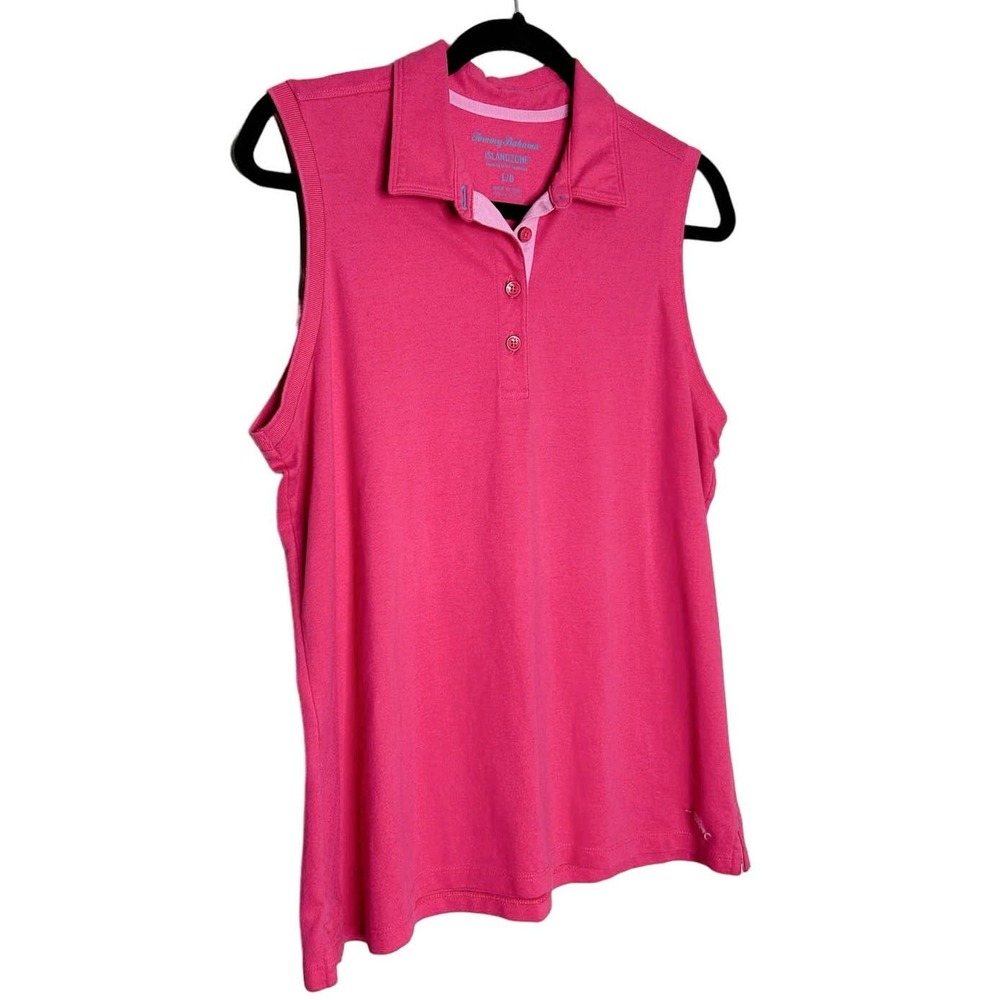 Tommy Bahama IslandZone Hot Pink Golf Tennis Pickleball Polo Relaxed Large
